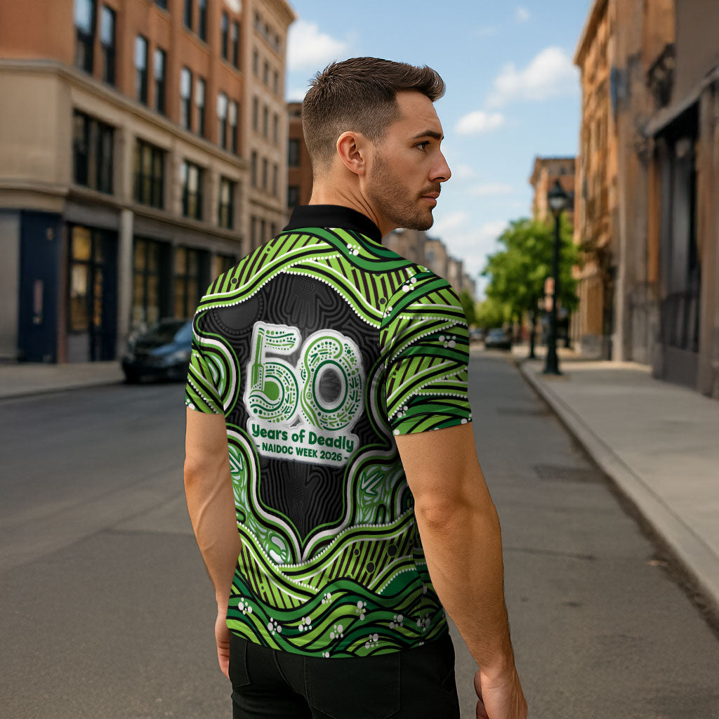 Melbourne Stars NAIDOC Week 2026 Zipper Polo Shirt Aboriginal Indigenous - 50 Years of Deadly