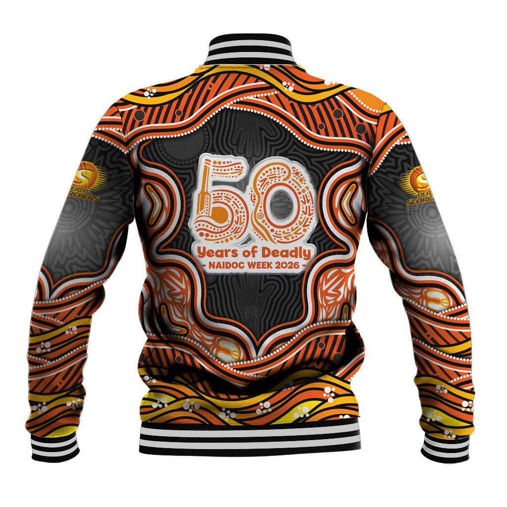 Perth Scorchers NAIDOC Week 2026 Baseball Jacket Aboriginal Indigenous - 50 Years of Deadly