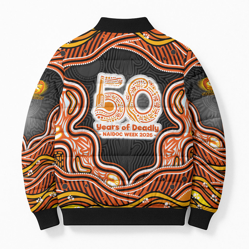 Perth Scorchers NAIDOC Week 2026 Bomber Puffer Jacket Aboriginal Indigenous - 50 Years of Deadly