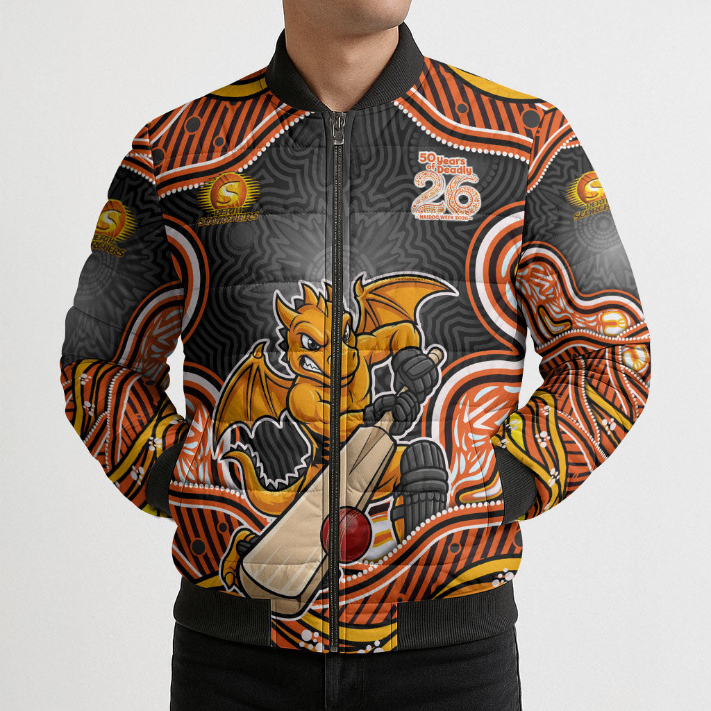 Perth Scorchers NAIDOC Week 2026 Bomber Puffer Jacket Aboriginal Indigenous - 50 Years of Deadly