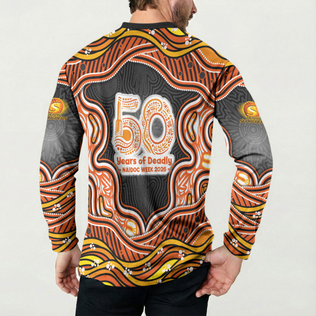 Perth Scorchers NAIDOC Week 2026 Button Sweatshirt Aboriginal Indigenous - 50 Years of Deadly