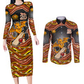 Perth Scorchers NAIDOC Week 2026 Couples Matching Long Sleeve Bodycon Dress and Long Sleeve Button Shirt Aboriginal Indigenous - 50 Years of Deadly