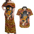Perth Scorchers NAIDOC Week 2026 Couples Matching Off Shoulder Maxi Dress and Hawaiian Shirt Aboriginal Indigenous - 50 Years of Deadly
