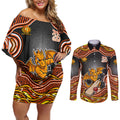 Perth Scorchers NAIDOC Week 2026 Couples Matching Off Shoulder Short Dress and Long Sleeve Button Shirt Aboriginal Indigenous - 50 Years of Deadly