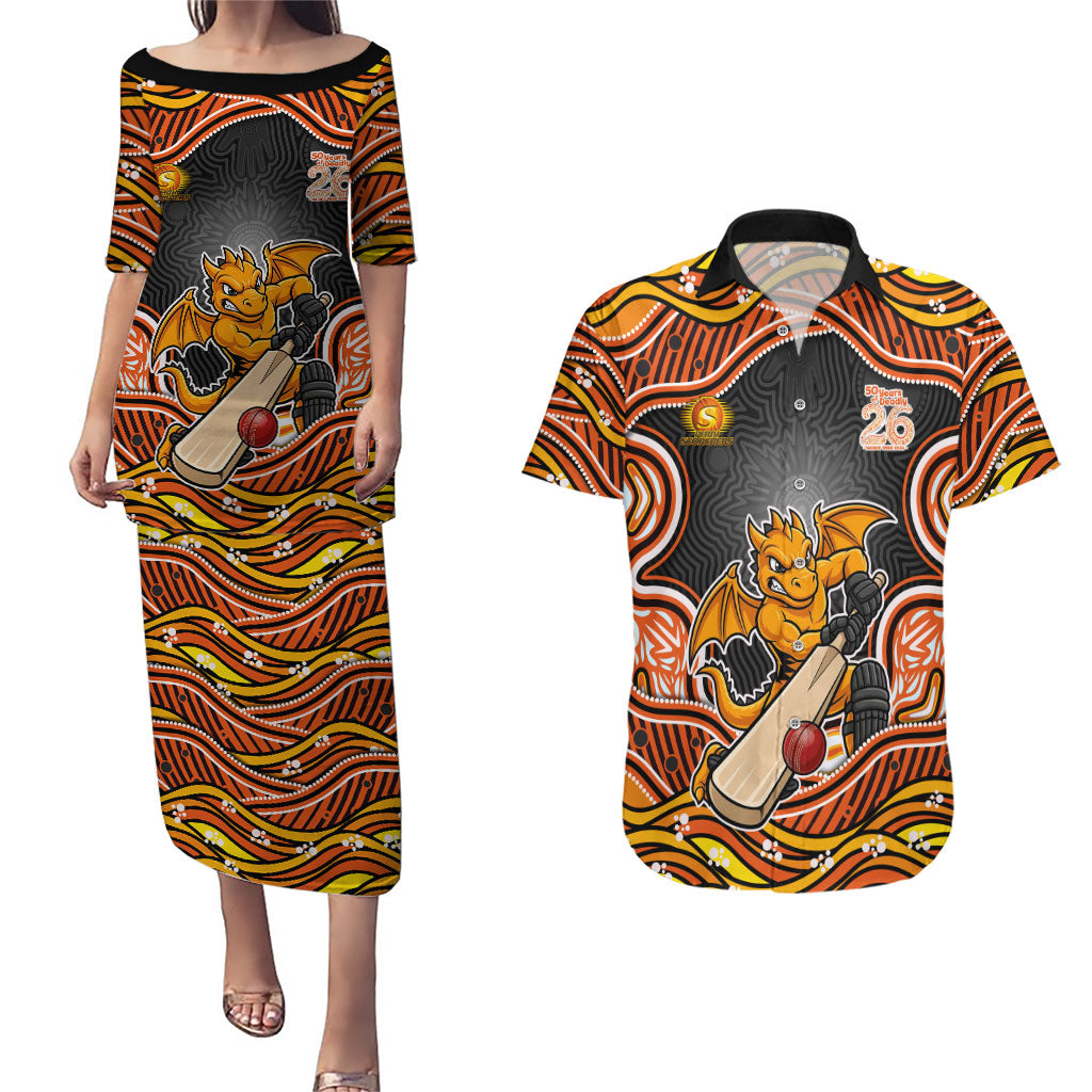 Perth Scorchers NAIDOC Week 2026 Couples Matching Puletasi and Hawaiian Shirt Aboriginal Indigenous - 50 Years of Deadly