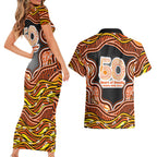 Perth Scorchers NAIDOC Week 2026 Couples Matching Short Sleeve Bodycon Dress and Hawaiian Shirt Aboriginal Indigenous - 50 Years of Deadly