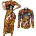 Perth Scorchers NAIDOC Week 2026 Couples Matching Short Sleeve Bodycon Dress and Long Sleeve Button Shirt Aboriginal Indigenous - 50 Years of Deadly