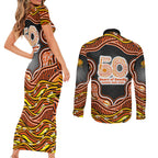 Perth Scorchers NAIDOC Week 2026 Couples Matching Short Sleeve Bodycon Dress and Long Sleeve Button Shirt Aboriginal Indigenous - 50 Years of Deadly