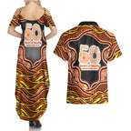 Perth Scorchers NAIDOC Week 2026 Couples Matching Summer Maxi Dress and Hawaiian Shirt Aboriginal Indigenous - 50 Years of Deadly