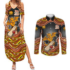 Perth Scorchers NAIDOC Week 2026 Couples Matching Summer Maxi Dress and Long Sleeve Button Shirt Aboriginal Indigenous - 50 Years of Deadly