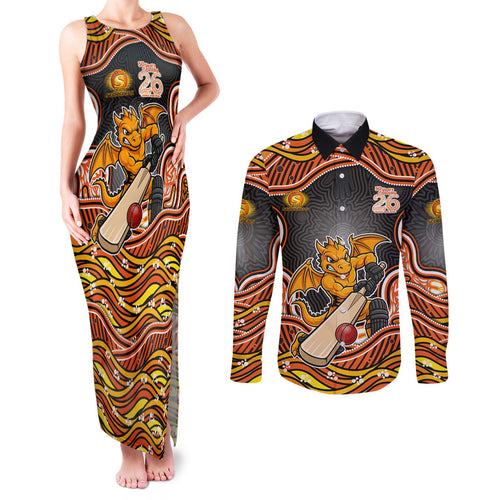 Perth Scorchers NAIDOC Week 2026 Couples Matching Tank Maxi Dress and Long Sleeve Button Shirt Aboriginal Indigenous - 50 Years of Deadly