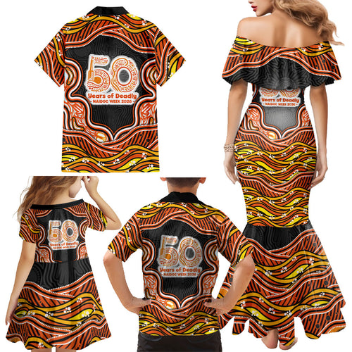Perth Scorchers NAIDOC Week 2026 Family Matching Mermaid Dress and Hawaiian Shirt Aboriginal Indigenous - 50 Years of Deadly