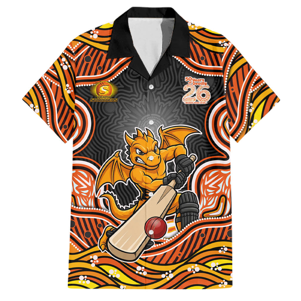 Perth Scorchers NAIDOC Week 2026 Family Matching Off The Shoulder Long Sleeve Dress and Hawaiian Shirt Aboriginal Indigenous - 50 Years of Deadly