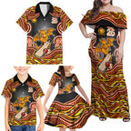 Perth Scorchers NAIDOC Week 2026 Family Matching Off Shoulder Maxi Dress and Hawaiian Shirt Aboriginal Indigenous - 50 Years of Deadly
