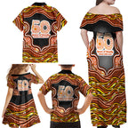 Perth Scorchers NAIDOC Week 2026 Family Matching Off Shoulder Maxi Dress and Hawaiian Shirt Aboriginal Indigenous - 50 Years of Deadly