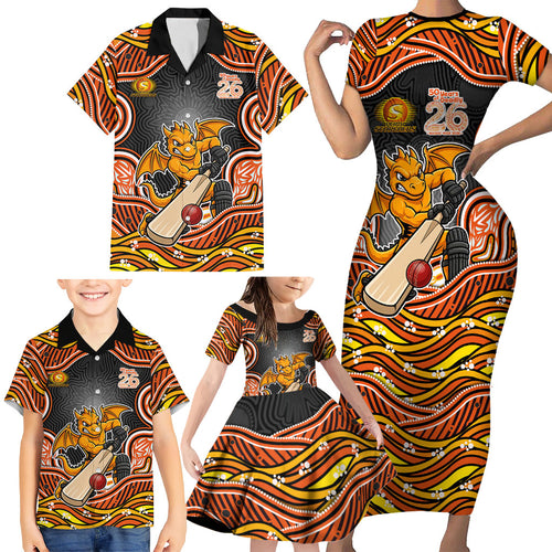 Perth Scorchers NAIDOC Week 2026 Family Matching Short Sleeve Bodycon Dress and Hawaiian Shirt Aboriginal Indigenous - 50 Years of Deadly