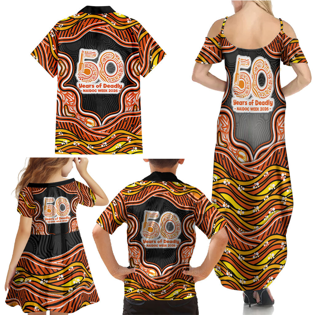Perth Scorchers NAIDOC Week 2026 Family Matching Summer Maxi Dress and Hawaiian Shirt Aboriginal Indigenous - 50 Years of Deadly