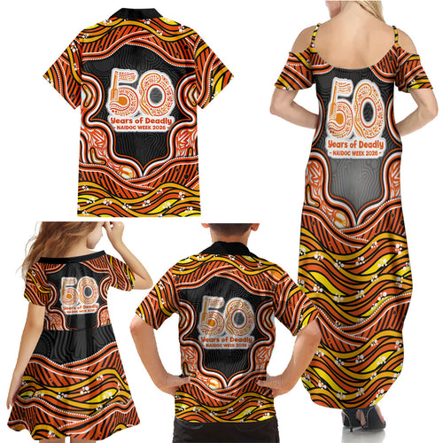 Perth Scorchers NAIDOC Week 2026 Family Matching Summer Maxi Dress and Hawaiian Shirt Aboriginal Indigenous - 50 Years of Deadly