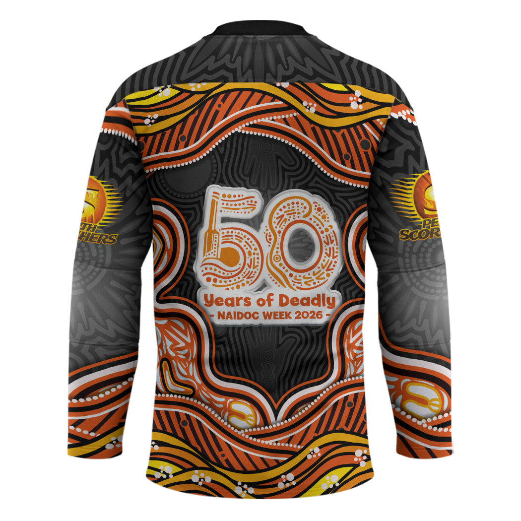 Perth Scorchers NAIDOC Week 2026 Hockey Jersey Aboriginal Indigenous - 50 Years of Deadly