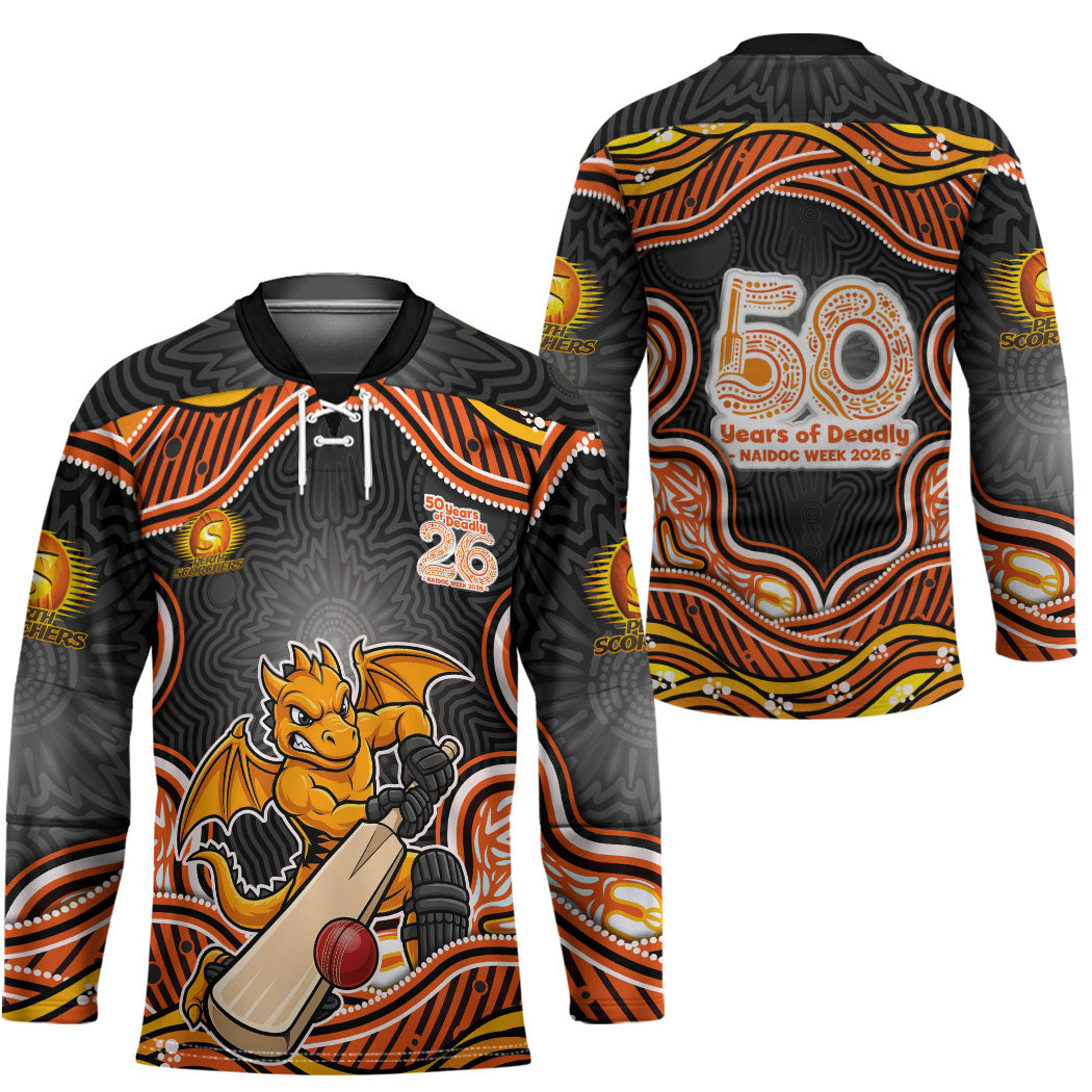 Perth Scorchers NAIDOC Week 2026 Hockey Jersey Aboriginal Indigenous - 50 Years of Deadly