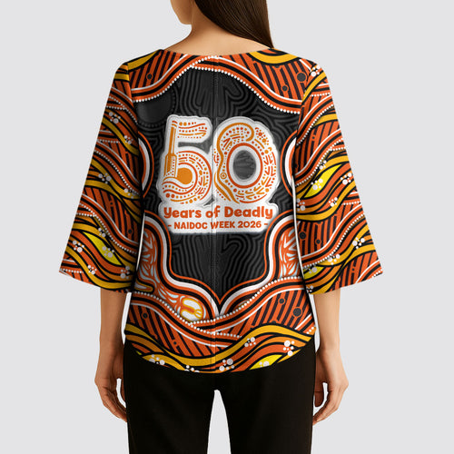 Perth Scorchers NAIDOC Week 2026 Kimono Sleeve Blouse Aboriginal Indigenous - 50 Years of Deadly