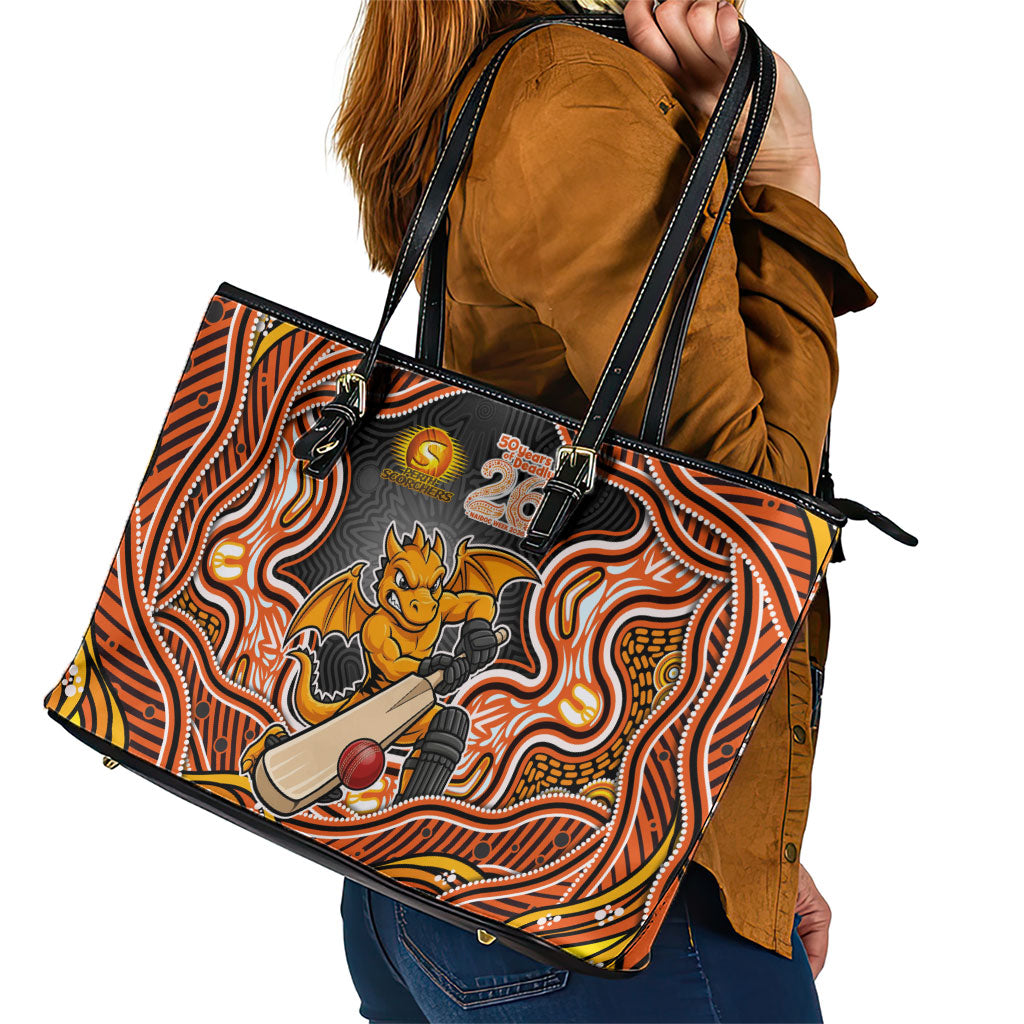 Perth Scorchers NAIDOC Week 2026 Leather Tote Bag Aboriginal Indigenous - 50 Years of Deadly