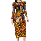 Perth Scorchers NAIDOC Week 2026 Long Sleeve Bodycon Dress Aboriginal Indigenous - 50 Years of Deadly