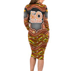 Perth Scorchers NAIDOC Week 2026 Long Sleeve Bodycon Dress Aboriginal Indigenous - 50 Years of Deadly