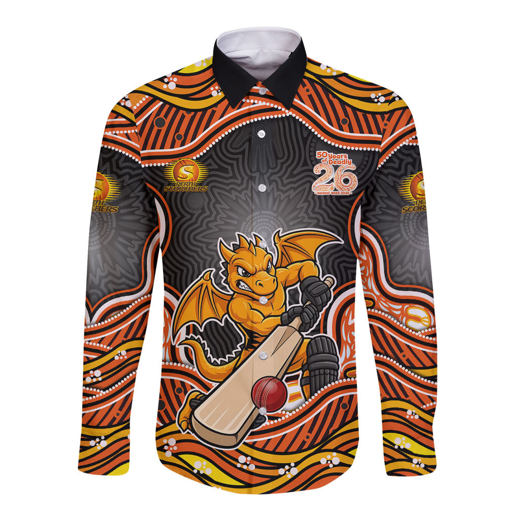 Perth Scorchers NAIDOC Week 2026 Long Sleeve Button Shirt Aboriginal Indigenous - 50 Years of Deadly