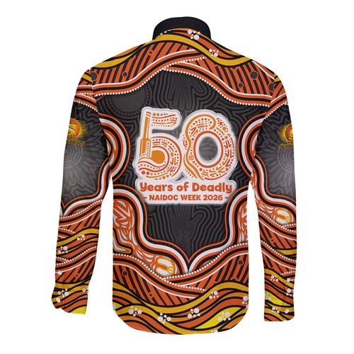 Perth Scorchers NAIDOC Week 2026 Long Sleeve Button Shirt Aboriginal Indigenous - 50 Years of Deadly