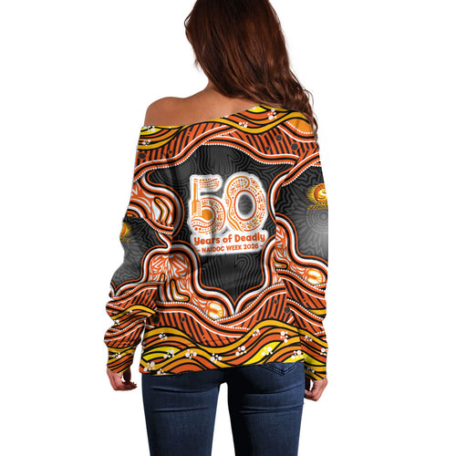 Perth Scorchers NAIDOC Week 2026 Off Shoulder Sweater Aboriginal Indigenous - 50 Years of Deadly
