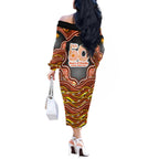 Perth Scorchers NAIDOC Week 2026 Off The Shoulder Long Sleeve Dress Aboriginal Indigenous - 50 Years of Deadly
