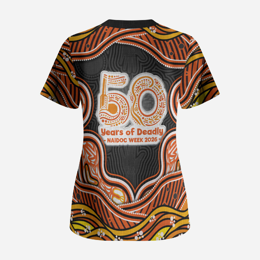 Perth Scorchers NAIDOC Week 2026 Scrub Top Aboriginal Indigenous - 50 Years of Deadly