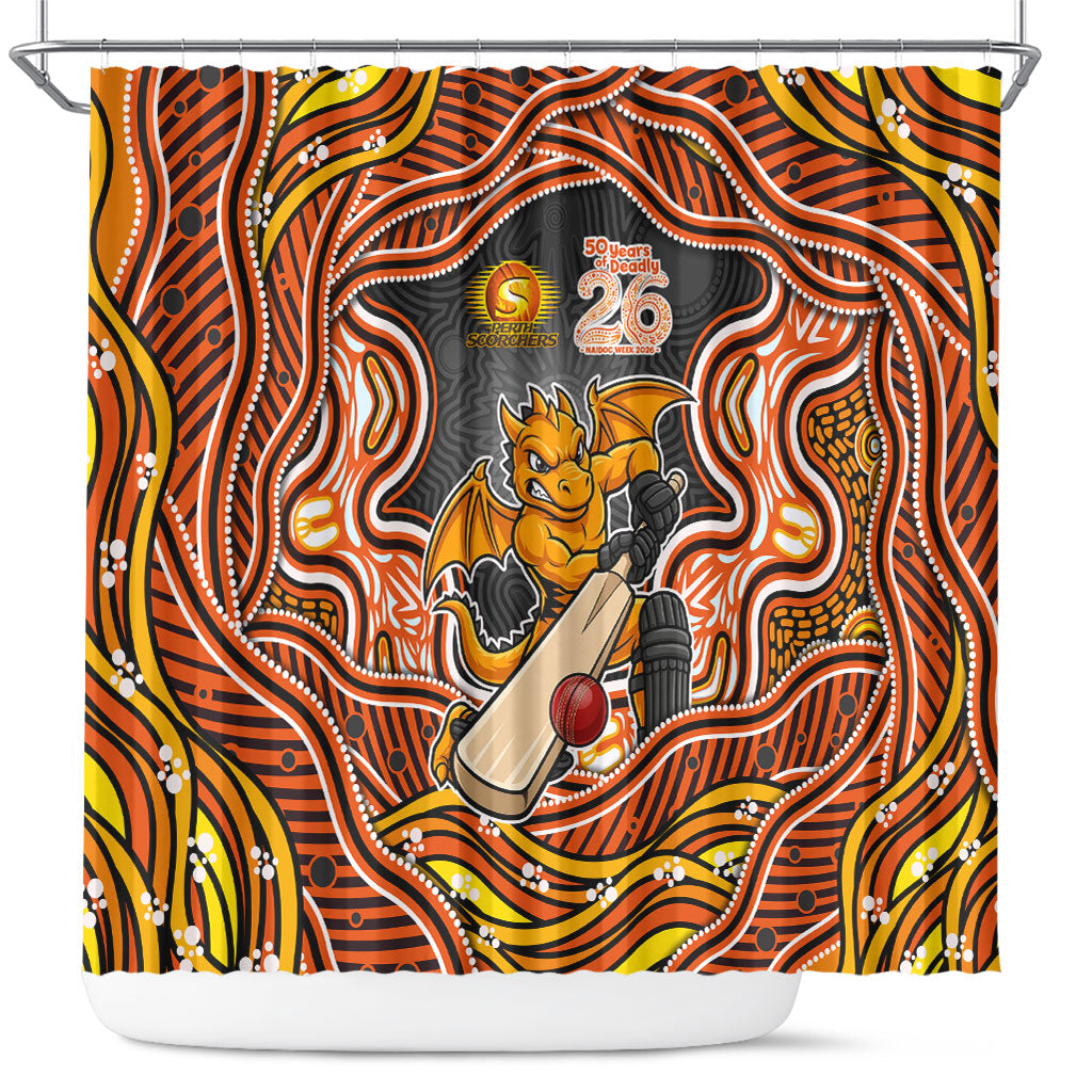 Perth Scorchers NAIDOC Week 2026 Shower Curtain Aboriginal Indigenous - 50 Years of Deadly