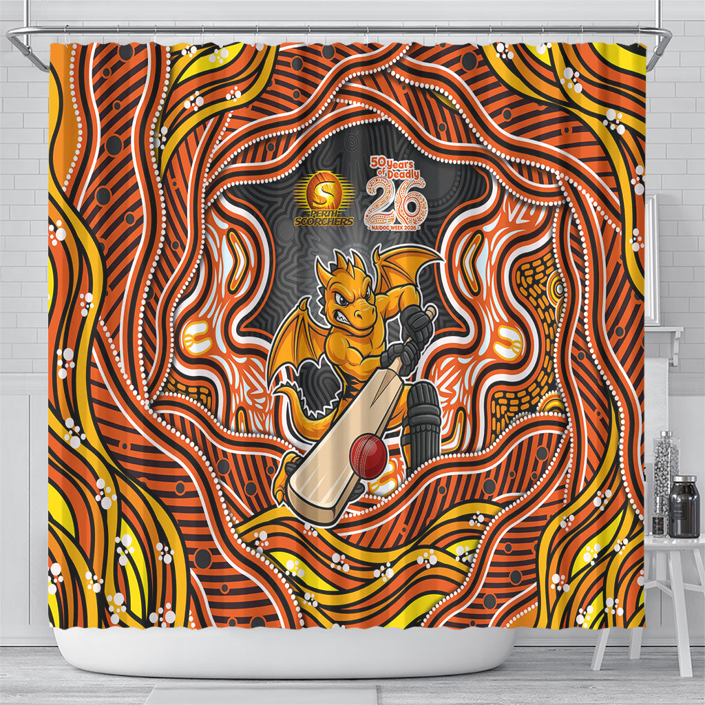 Perth Scorchers NAIDOC Week 2026 Shower Curtain Aboriginal Indigenous - 50 Years of Deadly