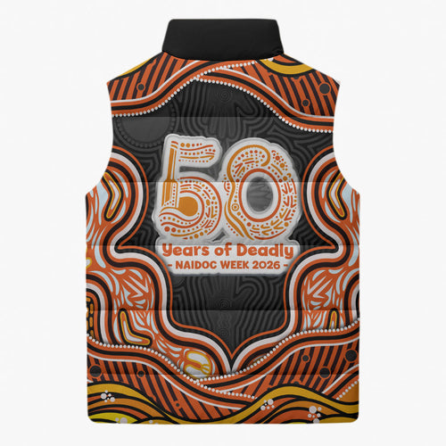 Perth Scorchers NAIDOC Week 2026 Sleeveless Puffer Jacket Aboriginal Indigenous - 50 Years of Deadly