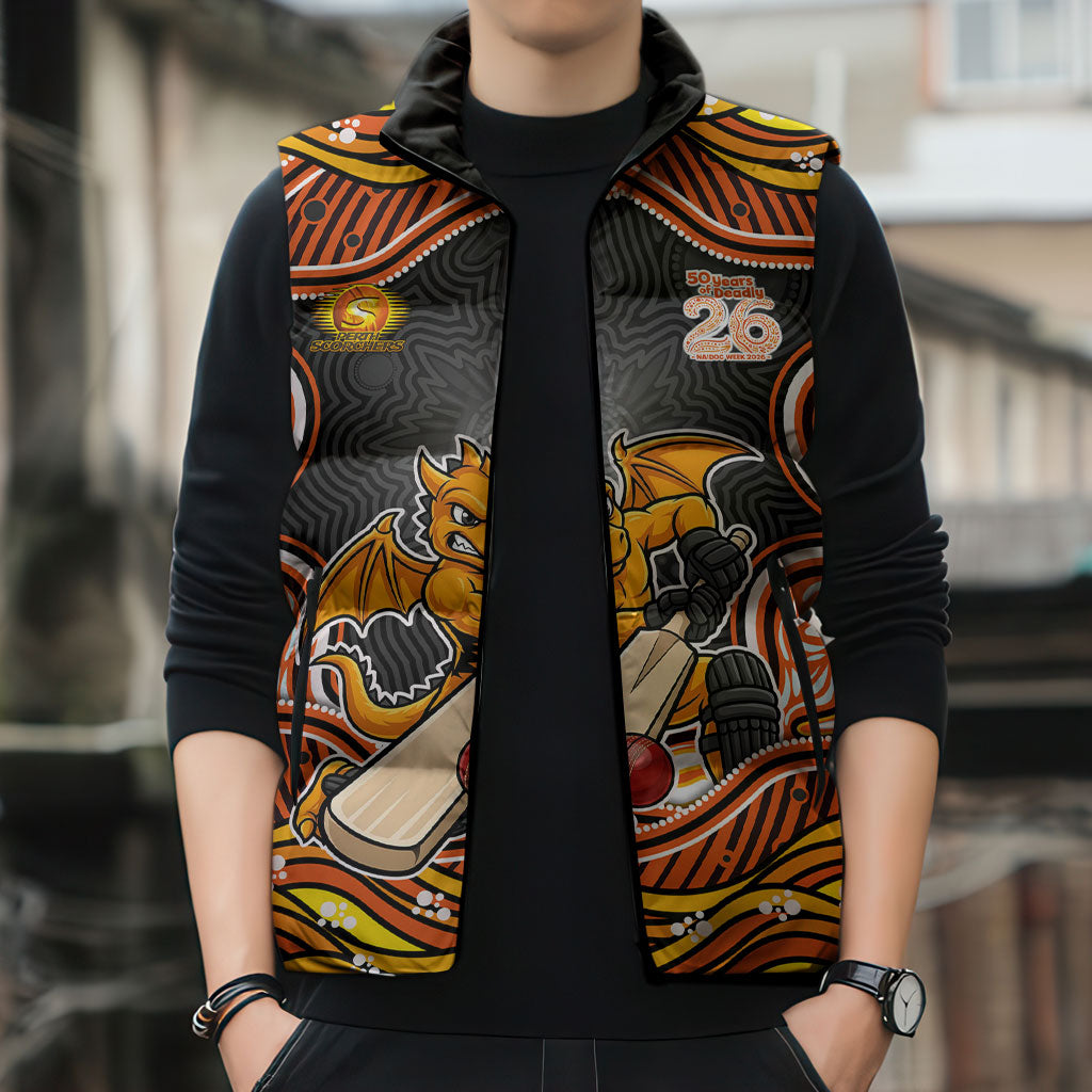 Perth Scorchers NAIDOC Week 2026 Sleeveless Puffer Jacket Aboriginal Indigenous - 50 Years of Deadly