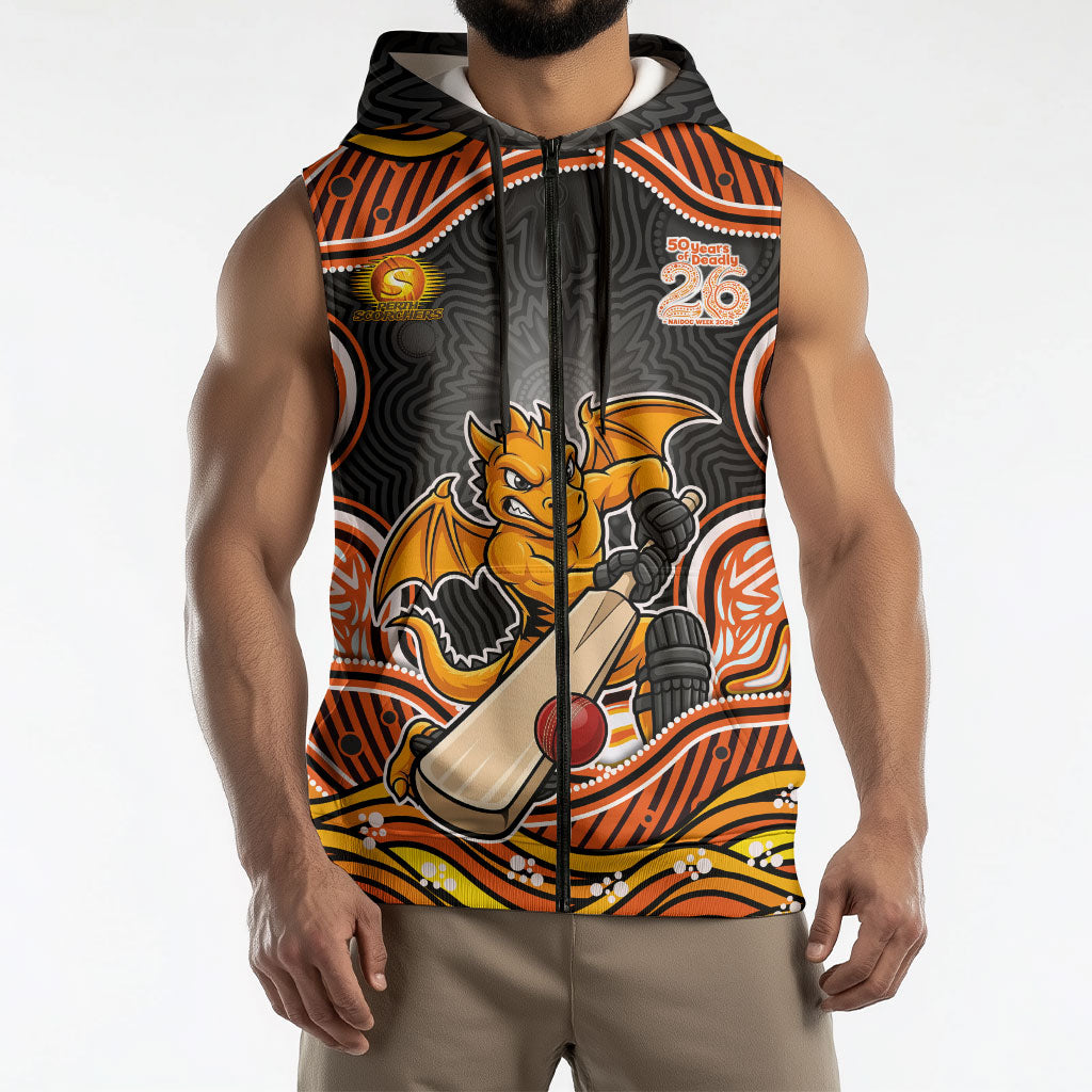 Perth Scorchers NAIDOC Week 2026 Sleeveless Zip Hoodie Aboriginal Indigenous - 50 Years of Deadly