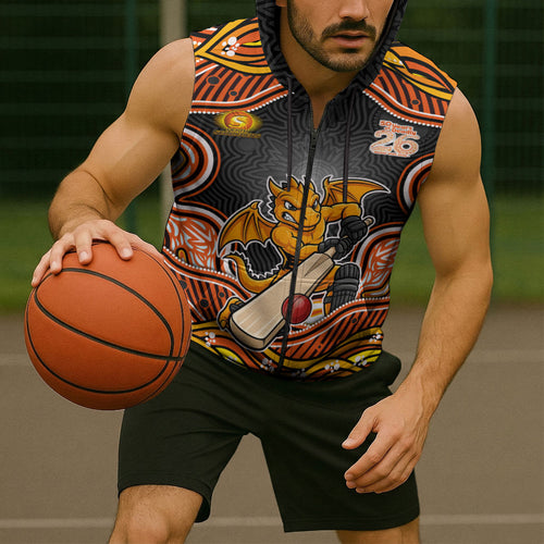 Perth Scorchers NAIDOC Week 2026 Sleeveless Zip Hoodie Aboriginal Indigenous - 50 Years of Deadly