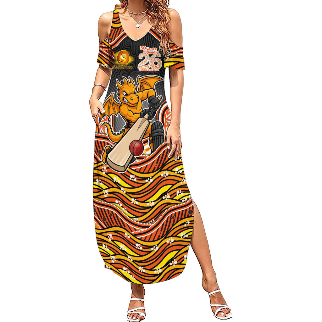 Perth Scorchers NAIDOC Week 2026 Summer Maxi Dress Aboriginal Indigenous - 50 Years of Deadly