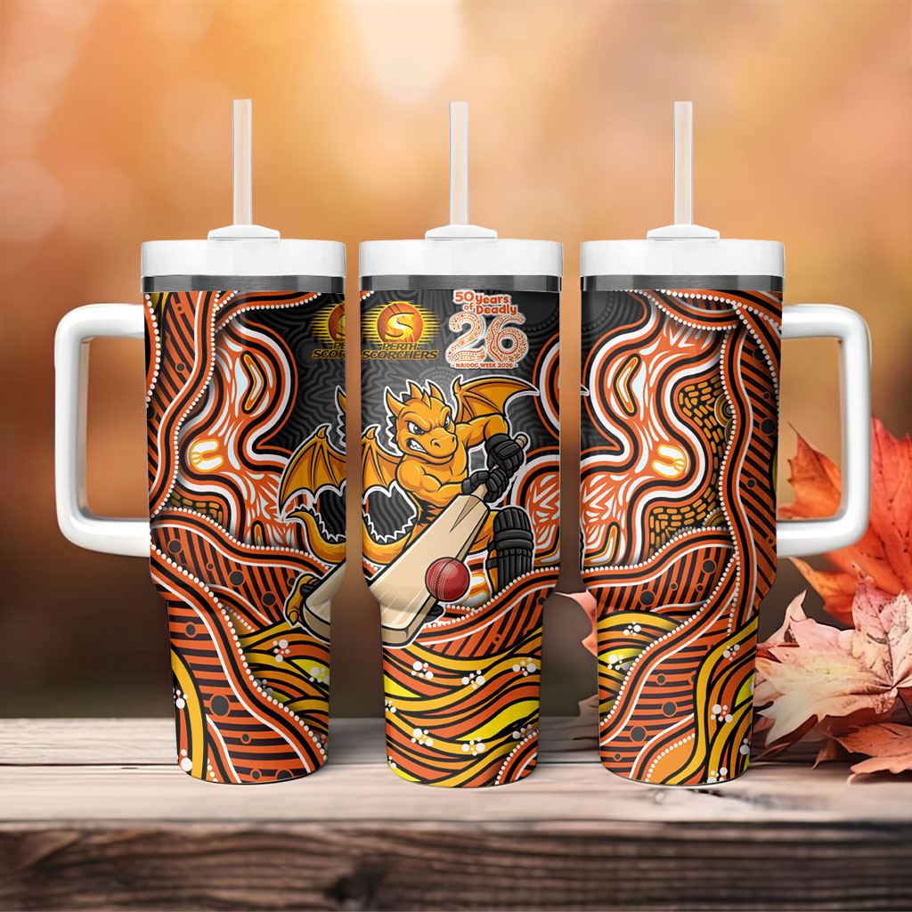 Perth Scorchers NAIDOC Week 2026 Tumbler With Handle Aboriginal Indigenous - 50 Years of Deadly
