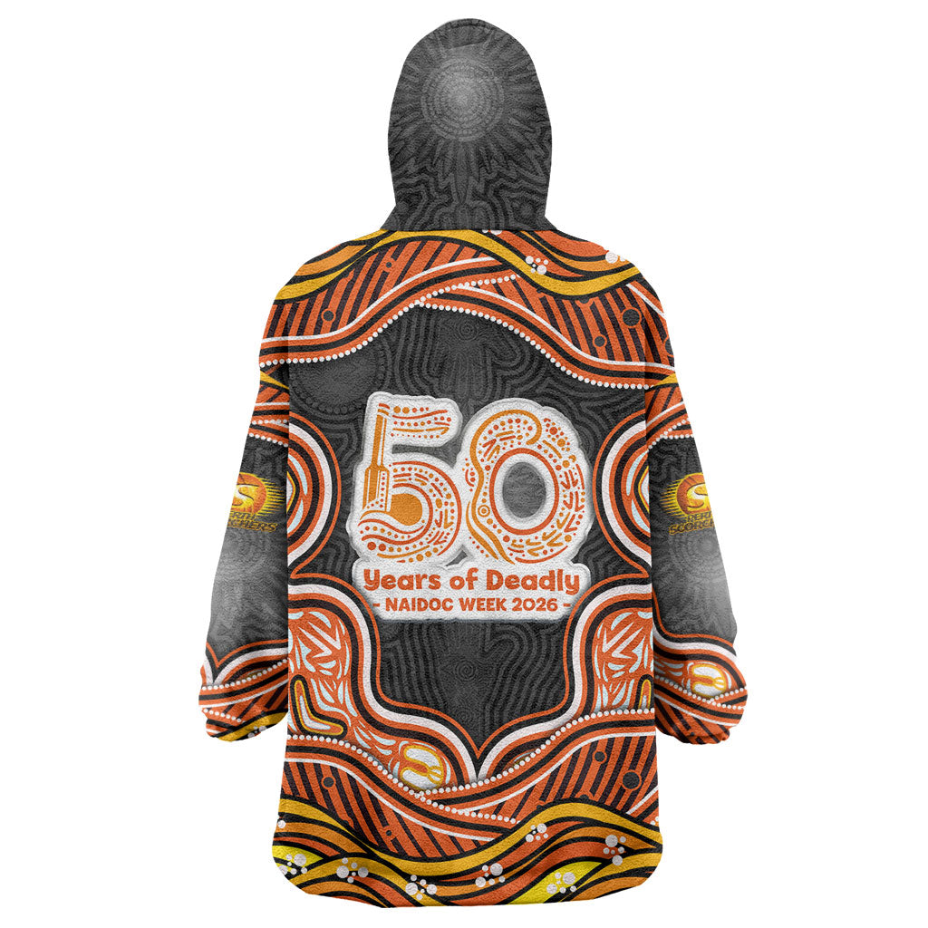 Perth Scorchers NAIDOC Week 2026 Wearable Blanket Hoodie Aboriginal Indigenous - 50 Years of Deadly