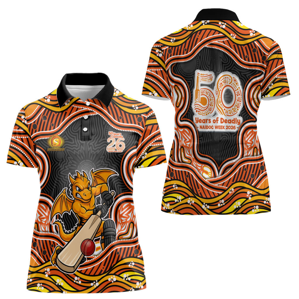Perth Scorchers NAIDOC Week 2026 Women Polo Shirt Aboriginal Indigenous - 50 Years of Deadly