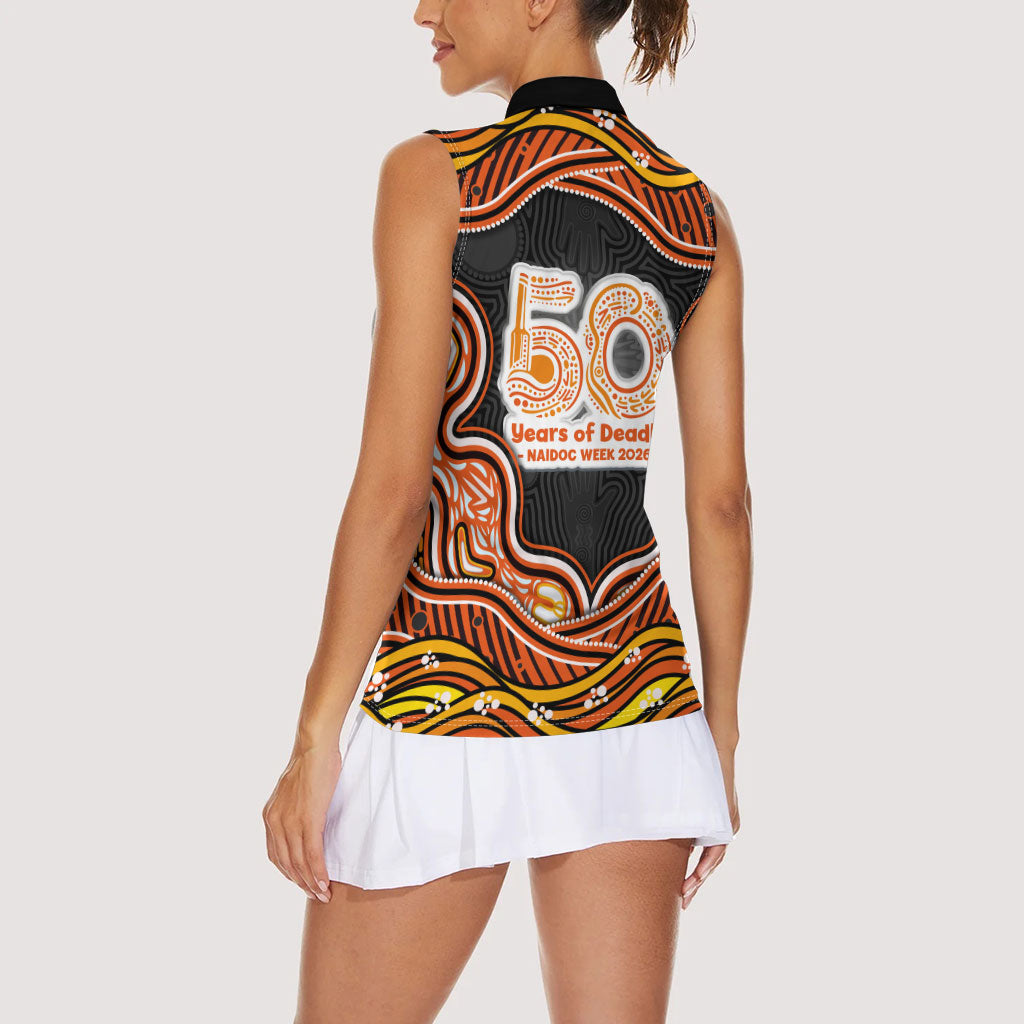 Perth Scorchers NAIDOC Week 2026 Women Sleeveless Polo Shirt Aboriginal Indigenous - 50 Years of Deadly