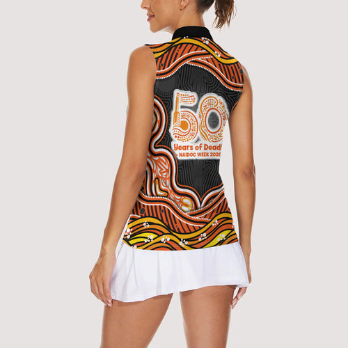 Perth Scorchers NAIDOC Week 2026 Women Sleeveless Polo Shirt Aboriginal Indigenous - 50 Years of Deadly