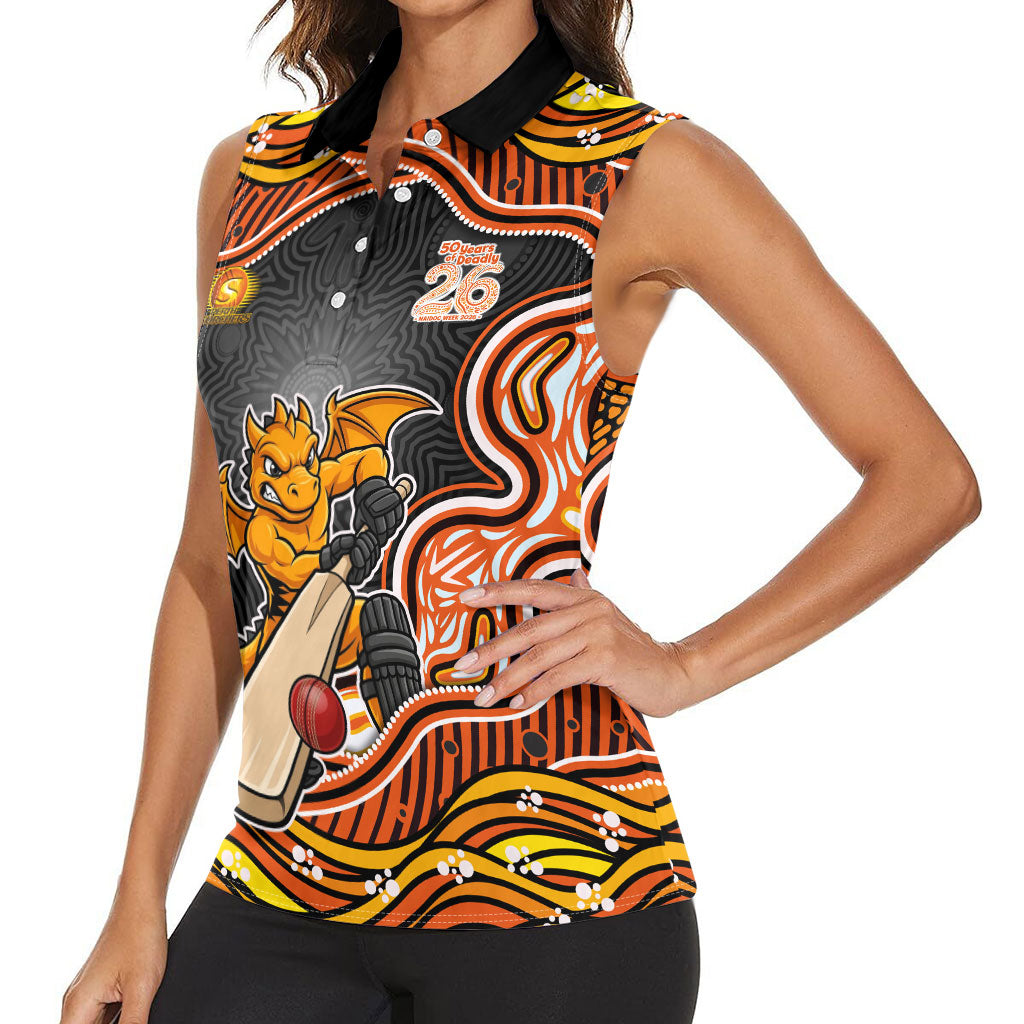 Perth Scorchers NAIDOC Week 2026 Women Sleeveless Polo Shirt Aboriginal Indigenous - 50 Years of Deadly