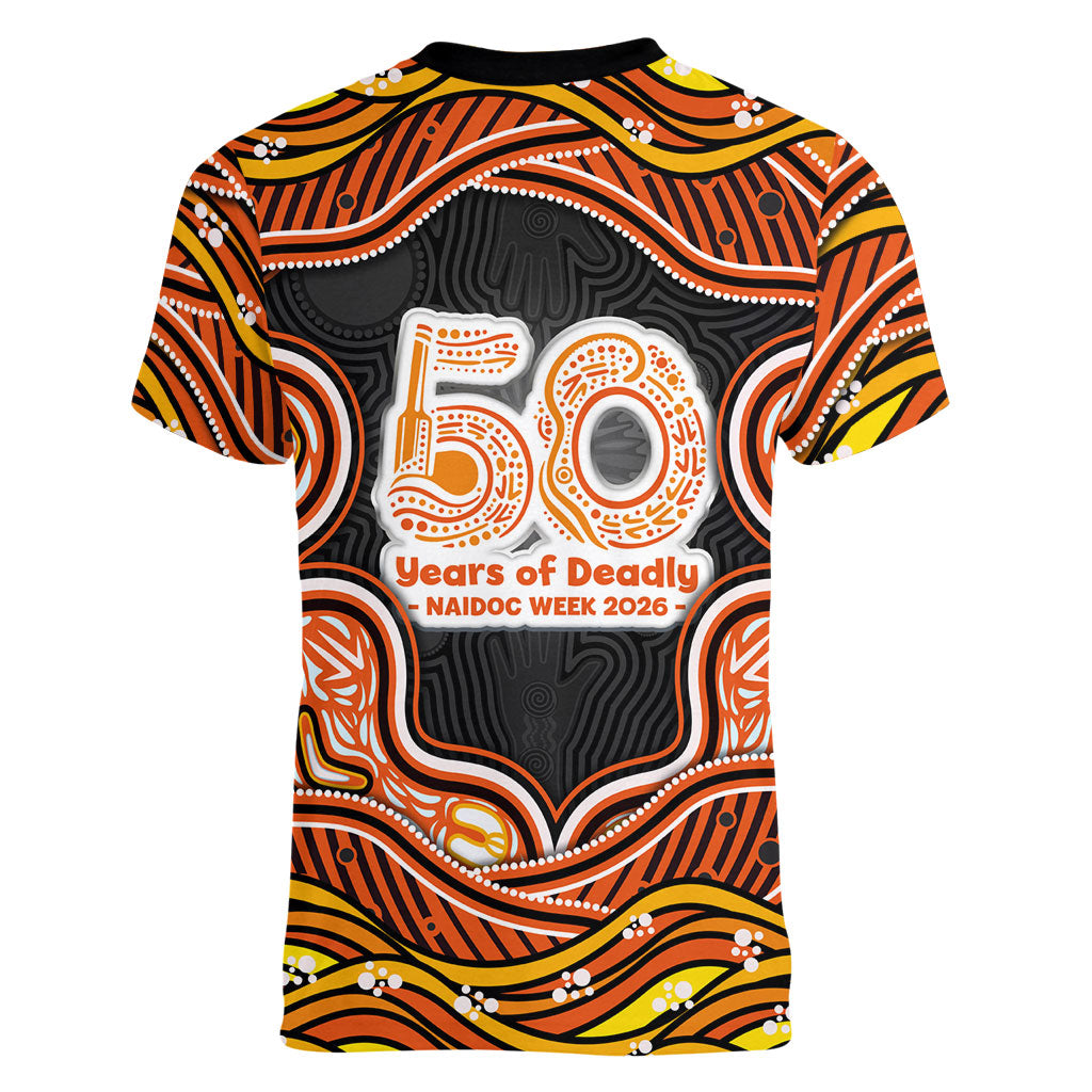 Perth Scorchers NAIDOC Week 2026 Women V-Neck T-Shirt Aboriginal Indigenous - 50 Years of Deadly