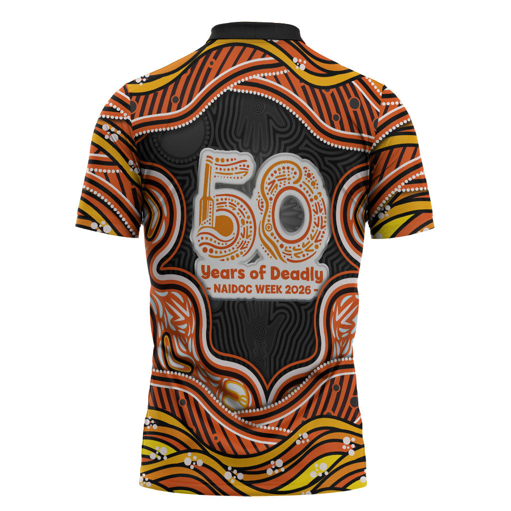 Perth Scorchers NAIDOC Week 2026 Zipper Polo Shirt Aboriginal Indigenous - 50 Years of Deadly