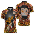 Perth Scorchers NAIDOC Week 2026 Zipper Polo Shirt Aboriginal Indigenous - 50 Years of Deadly