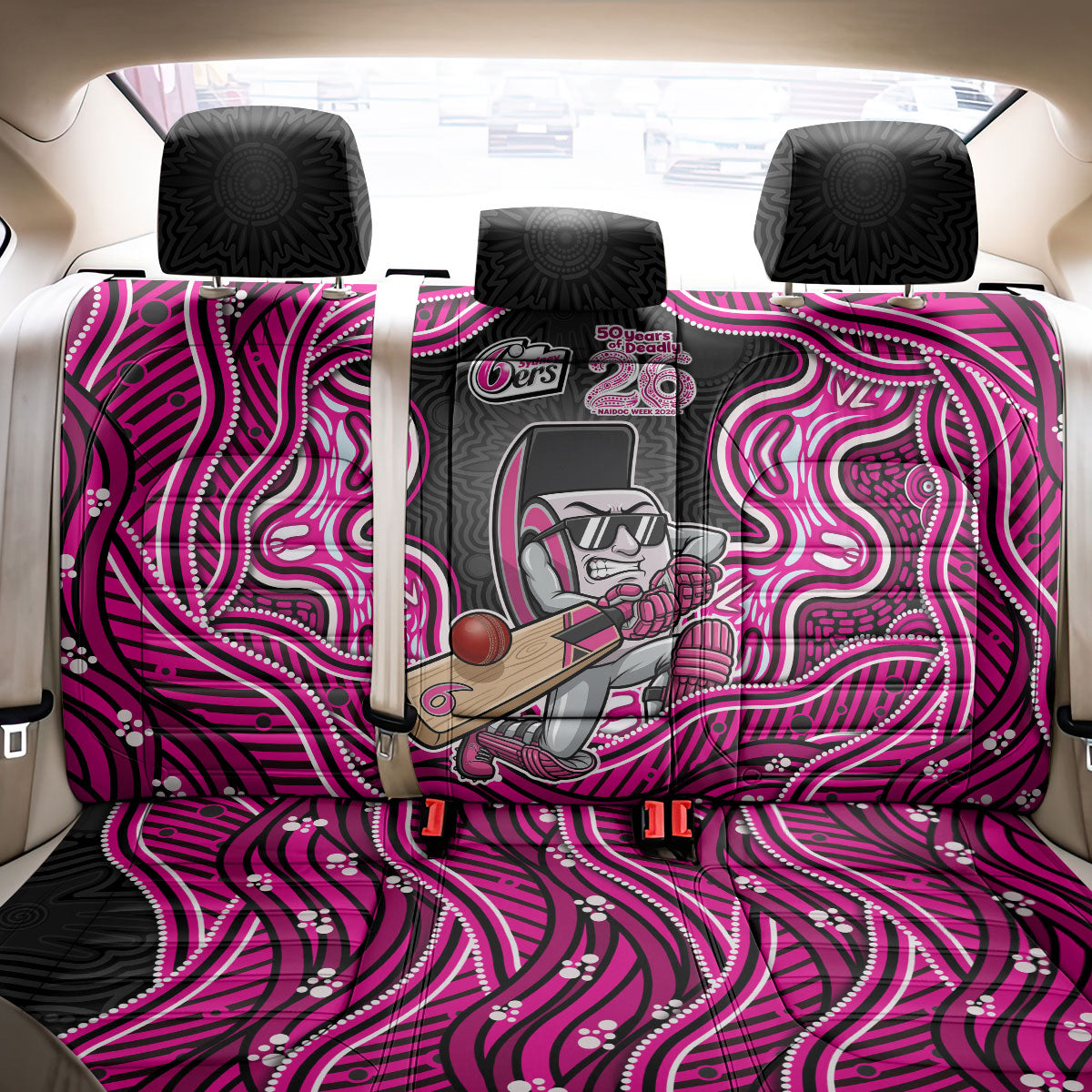 Sydney Sixers NAIDOC Week 2026 Back Car Seat Cover Aboriginal Indigenous - 50 Years of Deadly